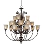 Maxim Lighting 16007MCHA La Salle 20 Light Large Foyer Chandelier in Honey Aubur