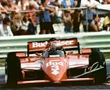 Mario Andretti Autographed Budweiser Car Front 16 x 20 Photograph (Unframed)