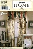Simplicity 8803 Sewing Pattern Home Decor Window Treatments Valance Swags Jabot Drapery Panels