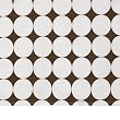 Bacati Reverse Dots Printed Crib Skirt - White/Chocolate