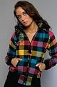 BB Dakota The Richie Plaid Hoody in Jewel hood ,Sweatshirts for Women