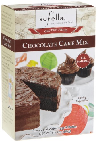 Sof' ella Gourmet Natural Foods Gluten Free Chocolate Cake Mix, 17-Ounce Boxes (Pack of 6)