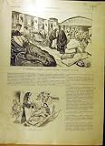 1903 PELERINAGE LOURDES WAGON TRAIN POORLY FRENCH PRINT