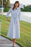 Stretch Cotton Seersucker Dress