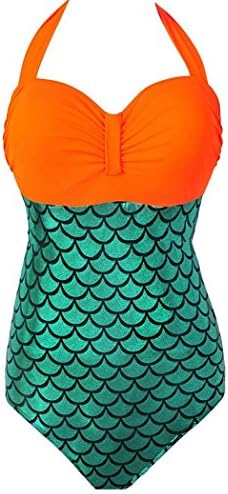 MiYang Women's Mermaid One-piece Color Bikini Set Swimsuit