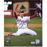 MLB Philadelphia Phillies Brad Lidge 08 WS Final Out Autographed 8-by-10-Inch Photograph