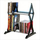 Media Rack Atlantic Mitsu 2 Tier Media Rack in Clear Smoke Finish
