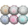 Embroidery & Battenburg Parasol with Pastel Flowers in assorted colors. Full Size