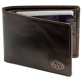 Fossil Athletic Kentucky Wildcats Brown Leather Roster Traveler Wallet