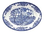 Churchill China Brook Blue 12-Inch Oval Platter by Churchill China