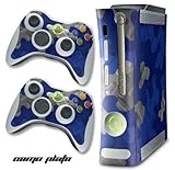 New XBOX 360 Console Protective Decal Skin - CamoPlate - Blue