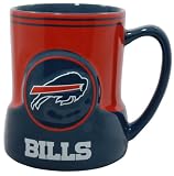 Buffalo Bills 20 Ounce Game Time Sculpted Logo Relief Coffee Mug
