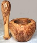 Mortier 12 cm en V avec pilon en bois...