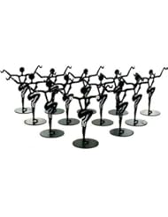 Jewelry: 12 Black Metal Earring Dancer Jewelry Showcase Display Stands 3.25"