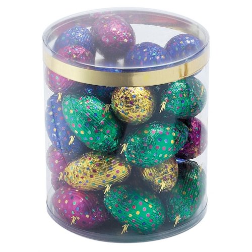 Madelaine Caramel Filled Milk Chocolate Easter Eggs in a Clear Tub