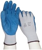 West Chester 700SLC Cotton/Polyester Glove, Latex Palm Coating, Rib Knit Wrist Cuff, 9.5
