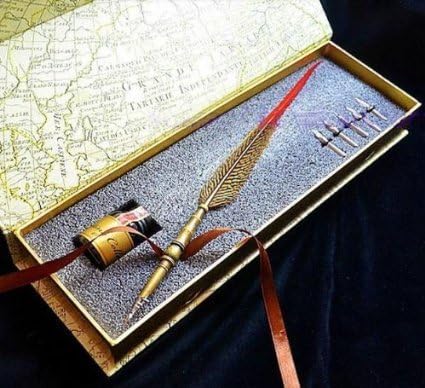 Retro Feather Copper Pen Stem Metal Nibbed Pen Writing Quill Ll-13