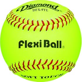 Diamond DFX 9YL Optic Yellow Leather Practice Baseball Diamond DFX-9YL Optic Yellow Leather Practice Baseball