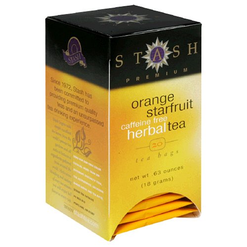 Stash Premium Orange Starfruit Chamomile Herbal Tea, Tea Bags, 20-Count Boxes (Pack of 6) by Stash