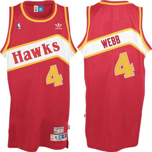 Spud Webb Atlanta Hawks Adidas Red Throwback Jersey