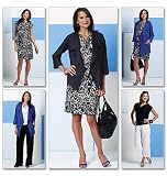 Butterick B5472 Womens Lifestyle Wardrobe Sewing Pattern Jacket/ Top/ Dress/ Sash and Trousers. Plus Sizes F5(16-18-20-22-24) Bust Measurements: 97 to 117 cm. (NEW PATTERN).