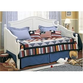 Powell Nantucket Nantucket White Sand Through Daybed P08 link spring sold separately by Powell Furniture