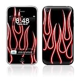 Red Neon Flames Design Decorative Skin Decal Sticker for Apple 3G iPhone/ Apple iPhone 3GS 3G S