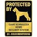 PROTECTED BY " GIANT SCHNAUZER HOME SECURITY SYSTEM " PARKING SIGN DOG