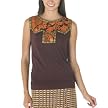 Anna Sui for Target&reg; Cotton Metallic Jacquard Tee Shirt - Brown