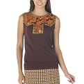 Anna Sui for Target&reg; Cotton Metallic Jacquard Tee Shirt - Brown