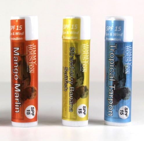 Jimmy Houston SPF 15 Lip Balm, Saltwater Series, 9 Sticks