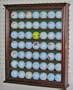 49 Golf Ball Display Case Holder Cabinet Shadow Box - Walnut Finish, Solid Wood (GB49-WAL)