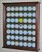 49 Golf Ball Display Case Holder Cabinet Shadow Box - Walnut Finish, Solid Wood (GB49-WAL)