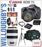 Canon EOS 7D 18MP CMOS DSLR Photographic Specialty Zoom Camera Bundle + Can ....