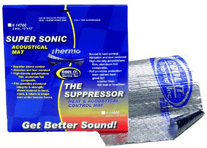 Thermotec 14600 The Suppressor - Heat & Acoustical Control Mats. Two 12 x 12"
