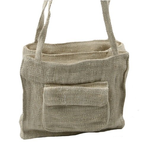 Hemp Fabric Shoulder Bag – Small W04S65F