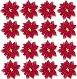 Flowers Cakes, Cupcakes, Cookies - Poinsetta S #14266 haped Hard Sugar Decorations (16 pcs)