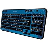 Logitech - Wireless Desktop K360 - Clavier sans-fil - Six touches de raccourci - Unifying - 12 touches de fonctions programmables - Azerty - Indigo Scroll