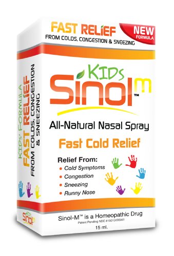 Sinol-M Children's Cold Medicine Relief Nasal Spray, Childrens all natural medicine, Childrens homeopathic medicine, childrens remedy, all natural medicine for children