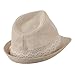 Lace Band Paper Straw Fedora - Tan W18S62C