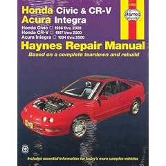 Haynes Honda Civic and Cr-V Acura Int. 1994 - 2000: 1996-2000 (Haynes Automotive Repair Manual Series)