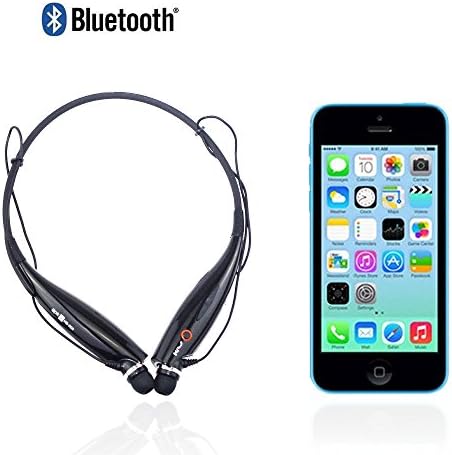 B2shop Universal Hb-800 Bluetooth Wireless Hd Music A2dp Stereo Vibration Neckband Style Headset / Earphone / Headphone for All Iphone, Nokia, Htc, Samsung, Galaxy, Lg, Motorola, Ipad Devices (Black)