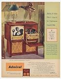 1950 Admiral 36R45 Combination Television Radio Phono Print Ad