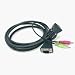 6FT Multi Monitor KVM Cable with VGA & Audio