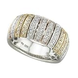 14K Tri Color Gold 1/4 ct. Diamond Fashion Ring