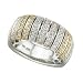 14K Tri Color Gold 1/4 ct. Diamond Fashion Ring