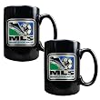 MLS Soccer 2pc Black Ceramic Mug Set - Primary Team Logo MAJOR-LEAGUE-SOCCER Soccer
