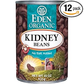 Eden Organic Kidney Beans, No Salt Added, 15-Ounce Cans (Pack of 12)