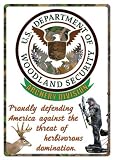 12 X 17 Tin Sign, Us Department of Woodland Security Archery Division