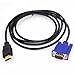 MaxLLTo 1080P 6FT HDMI Male To 15Pin VGA Male Video Cable Cord for HDTV HD DVD